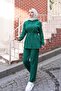 Ribbed Detailed Suit Green