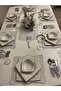 Placemat, Meal Presentation Set, Rummer, Charger Plate, 3D Embroidery and Pearl Detailed