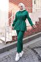 Ribbed Detailed Suit Green - 3