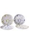 Grazia 4 Pieces 21 cm Cake Plate - 3