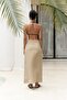 Samir Filthy Detail Khaki Linen Skirt - 3