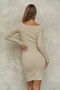 Maison Stone Color Mini Knitwear Dress - 3