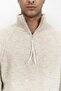 Zane Zipper Detail Beige Men's Knitwear Sweater - 5