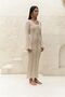 Paulina Lace Mesh Beige Knitwear Dress - 3