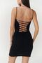 Sunrise Black Low-Cut Back Short Knitwear Dress - 5