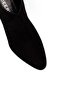 Genuine Suede Black Women's Boots - 6