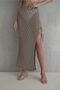 Yolanda Rope Detail Mink Knitwear Skirt - 2