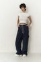 Gloria Boxer Detailed Navy Blue Trousers