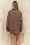 Charlotte Brown Oversize Linen Shirt - 4