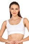 Özkan 27408 Women's Viscose Fabric Removable Pad Without Underwire Camisole Thick Strap Bra Bustier - 6