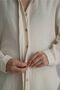 Jovena Hidden Button Detail Natural Shirt - 4