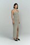 Cintia Backless Gray Knitwear Dress - 3