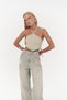 Seday Dirty Green Triangle Denim Crop