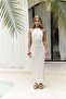 Nessi Low-cut Ecru Fine Knitwear Dress - 2