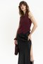 Trappe Burgundy Asymmetrical Vest - 3