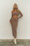 Sabrina Mink Knit Skirt-crop Set - 2
