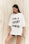 تي شيرت Money Magnet أبيض كبير الحجم - 3