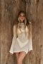 Fausta Beige Short Knitwear Dress
