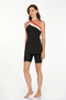 3059 Women's Black Shoulder Strap Detailed Tights Swimsuit - 2