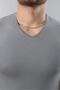 Men's 100% Cotton Slim Fit Slim Fit V-Neck Basic T-Shirt - 3