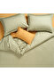 Solid Green King Size Cotton Satin Duvet Cover Set