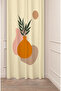 Flowers Leaf Striped Bohemian Patterned Special Design Digital Printed (Single Wing) Modern Stylish Background Curtain