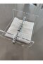 Transparent Plexi Serving Napkin Holder with Silver Brass Plated Accessories - 2