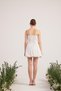 Mini Erica Dress with Polka Dot Ribbon Detail and Balloon Skirt White - 5
