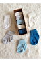 Box of 5 Curved Baby Boy Socks, 0-6 Months Cotton Socks