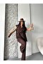 Tie-Detail Double Belted Blazer Vest Trousers Set - 4