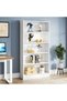 MDF White Library Kitaplık - 3