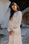 Lace Detailed Crop Shirt White 9314 - 7