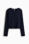 Pointelle jersey cardigan