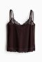 Lace-trimmed tie-strap top - 5