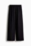 Wide linen-blend trousers