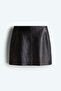 Leather mini skirt