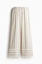 Linen-blend drawstring trousers