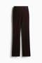 Flared cable-knit look trousers