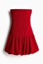 Bubble-hem bandeau dress