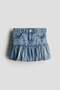 Denim balloon skirt