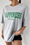 Happiness Printed Women's Oversize Salas T-shirt Boyfirend - 5