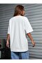 Good Day Printed Women's Oversize White Salas T-shirt Boyfriend - 2