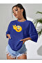 Emoji Printed Oversize Unisex T-shirt Casual Boyfirend