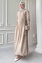 Cross Tie-Detail Stone Dress - 2
