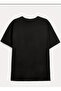 Women's V-Neck Plain & Printed Black / White Oversize T-Shirt Casual - 4