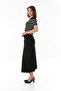 Striped Ribbed Crew Neck Knitwear Blouse - 3