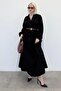Black Long Sleeve Buttoned Dress Mg2433 - 4