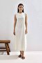 Cotton White Linen Lining Dress