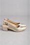 Seç 789 Women's Shoes with Genuine Leather Heels (4.5 cm) Gold - 2