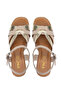Women's Genuine Leather Beige Heeled Sandals - 6